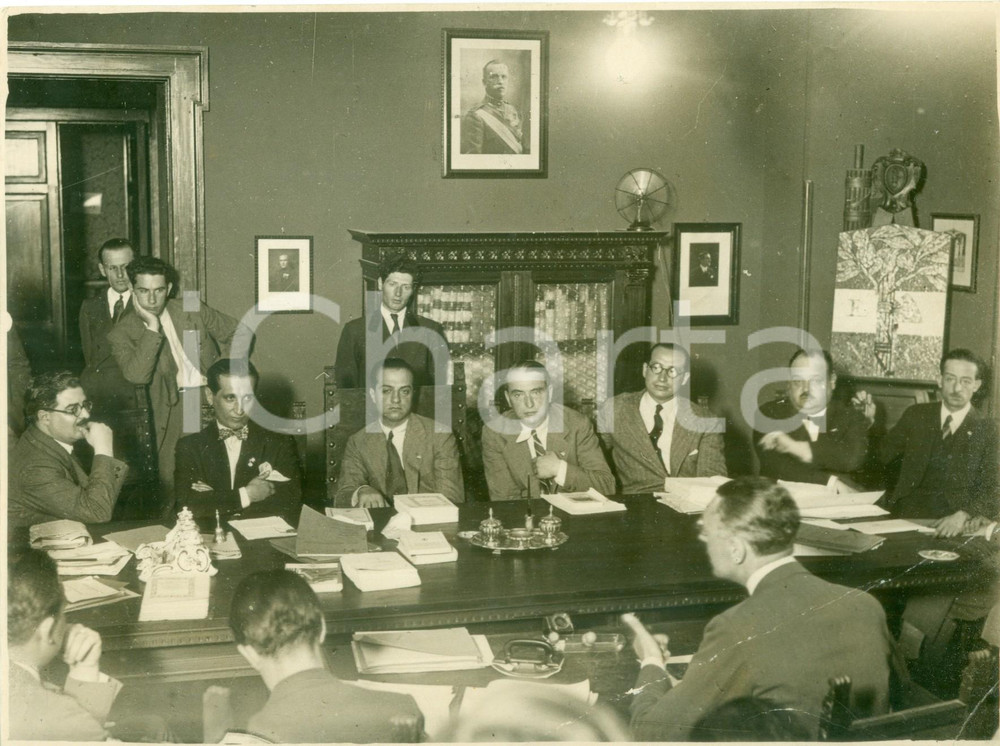 Fotografia d epoca originale 1930 ca ROMA Giuseppe BOTTAI con il Direttorio del Ministero Cooperazione FOTO 1