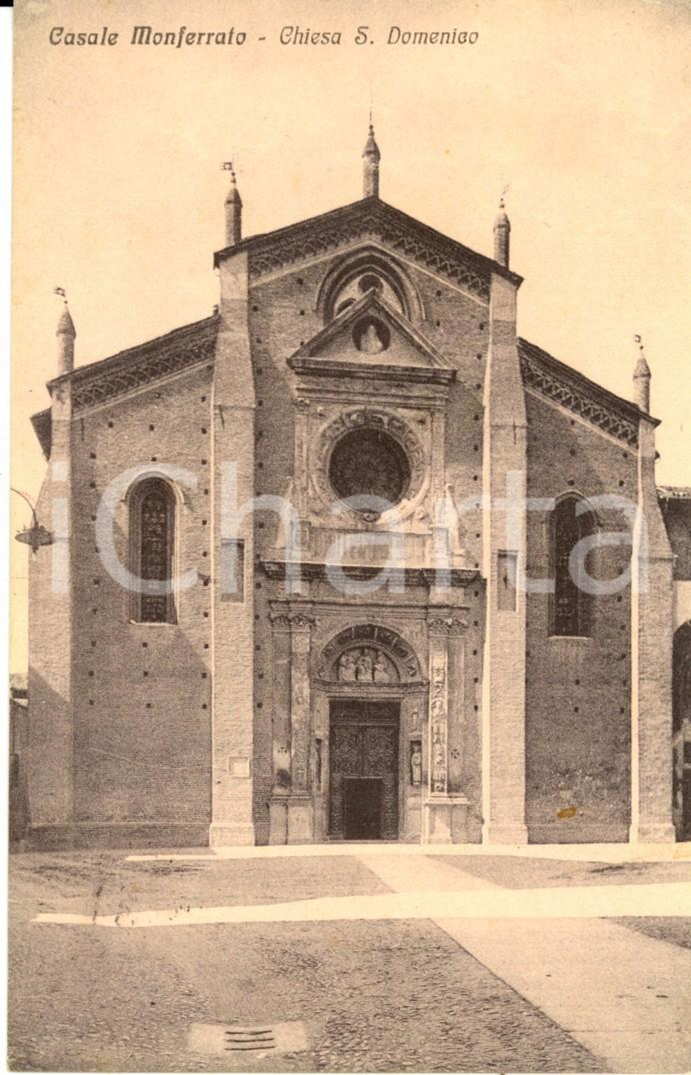 Cartolina originale da collezione 1931 CASALE MONFERRATO (AL) Veduta della Chiesa di SAN DOMENICO *Cartolina FP VG 1