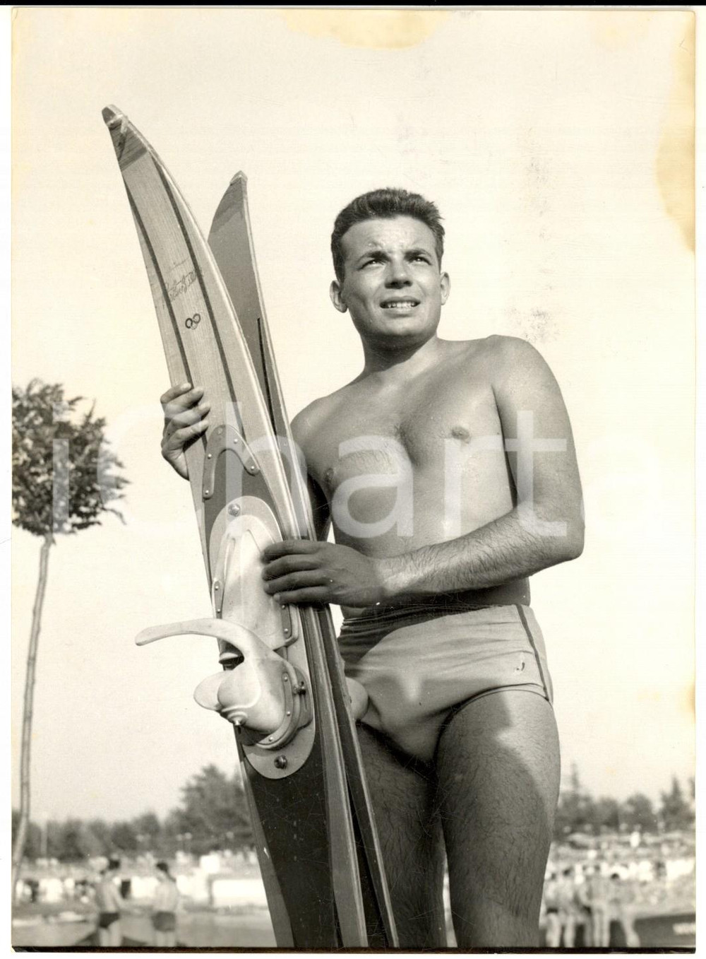 1954 MILANO Campionati Europei SCI NAUTICO - Il vincitore Marc FLACHARD *Foto