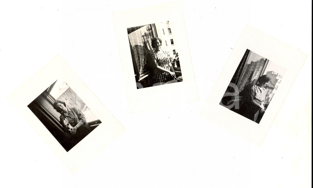 Fotografia d epoca originale 1949 MILANO Dalla finestra di via Romolo GESSI Lotto 3 fotografie anonime 6x9 1