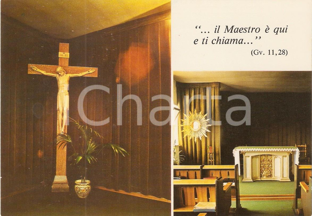 Cartolina originale da collezione 1975 ca VALMADONNA AL Centro spirituale BETANIA Crocifisso Cartolina FG NV 1