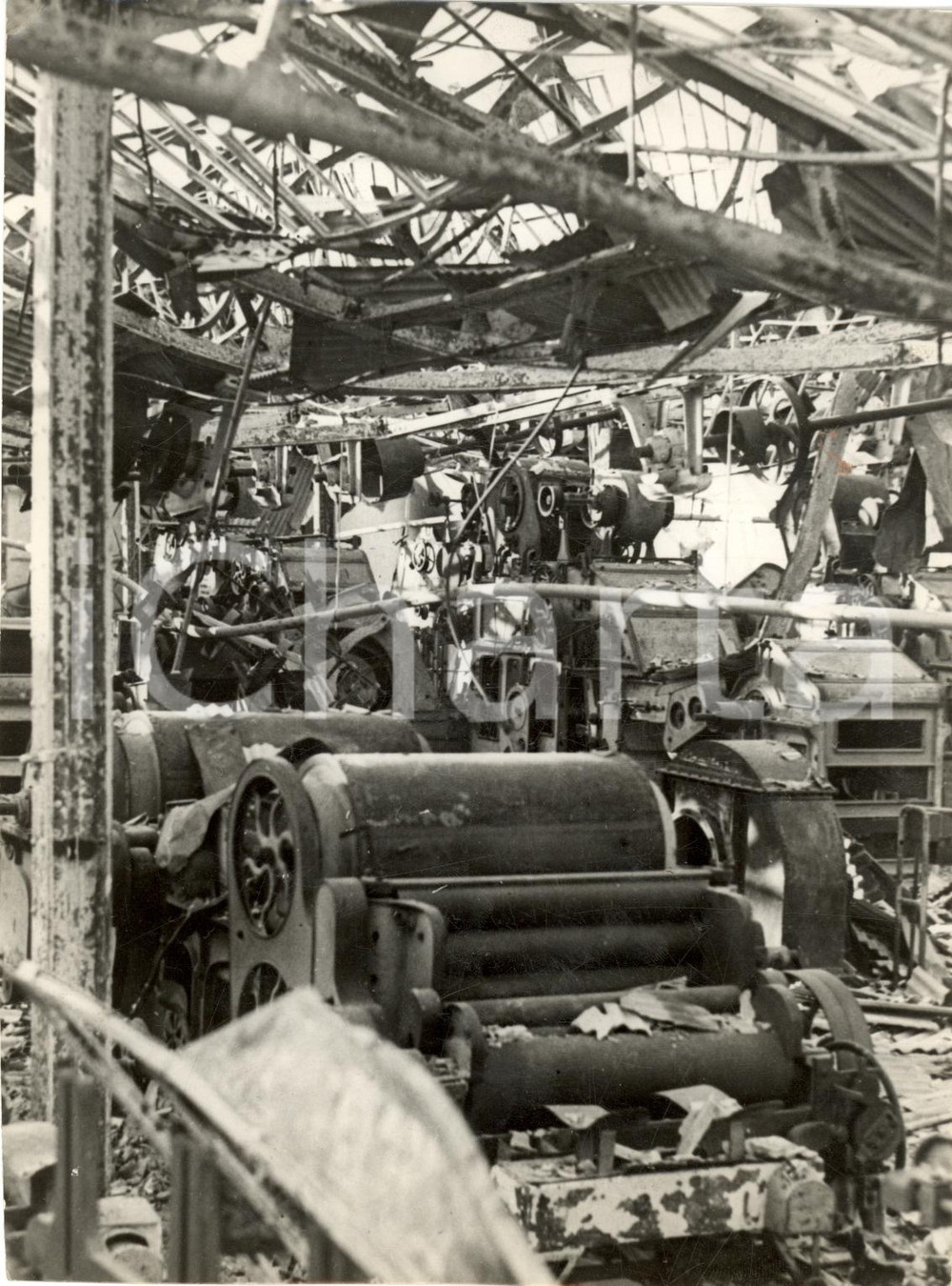 Fotografia d epoca originale 1938 QINGDAO CINA Interno di una filatura giapponese 1