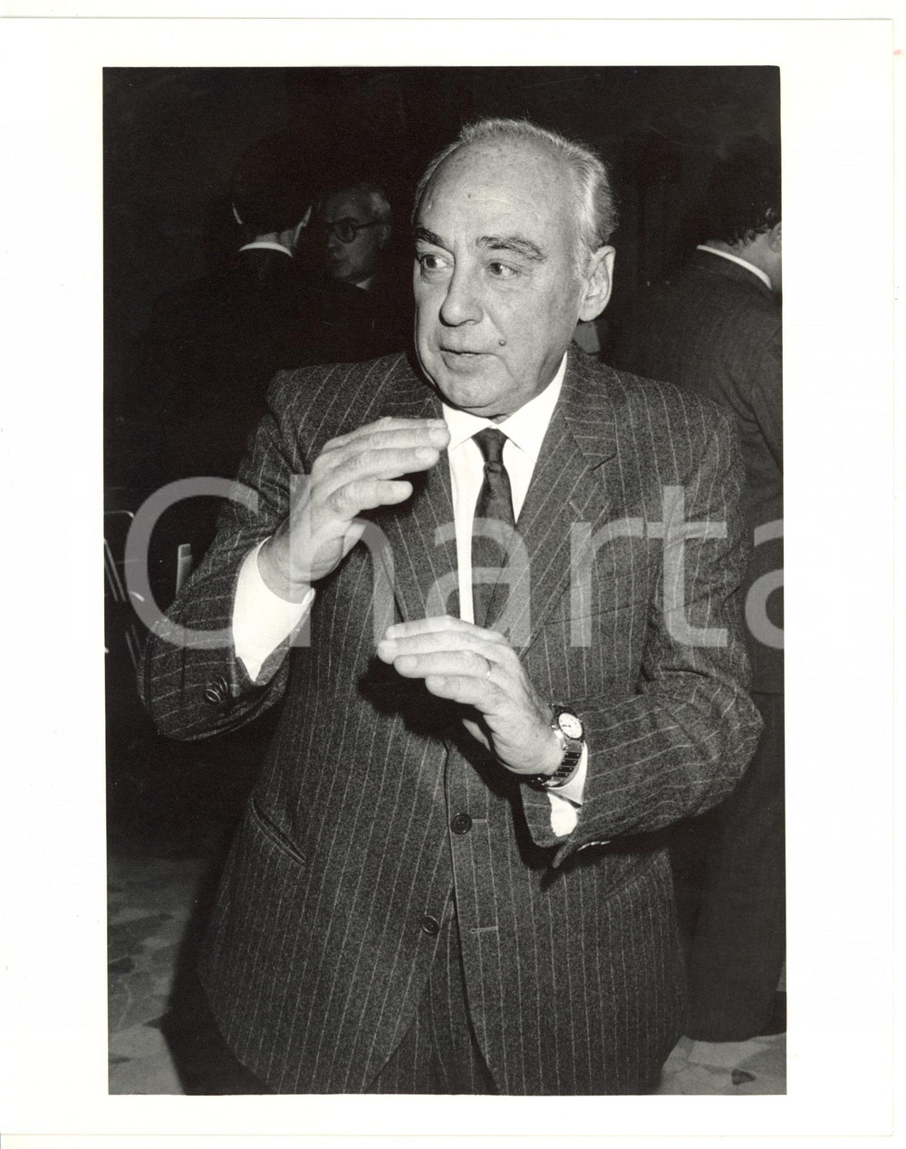 1985 ca MILANO Ritratto di Ennio PRESUTTI presidente IBM - Fotografia 20x25 cm