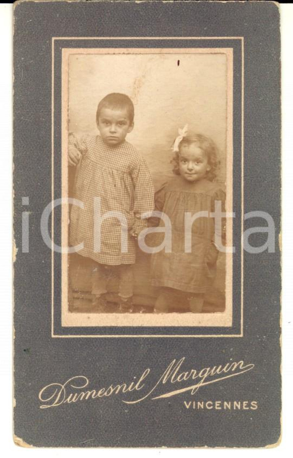 Fotografia d'epoca originale 1910 ca VINCENNES (F) Classe d'Ã©cole Ã©lÃ©mentaire *Photo DUMESNIL-MARGUIN 1