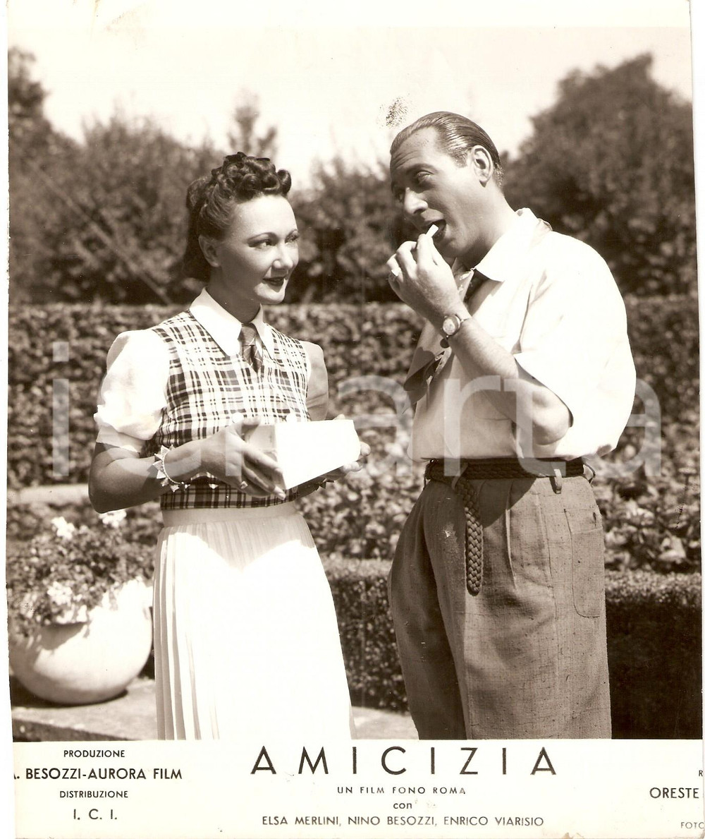 Fotografia d epoca originale 1938 AMICIZIA Elsa MERLINI  e Nino BESOZZI Film di Oreste BIANCOLI DANNEGGIATA 1