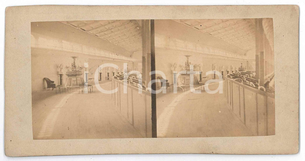 Fotografia d epoca originale 1900 ca FRANCE  Palace of VERSAILLES  Gallery  Stereoview 1