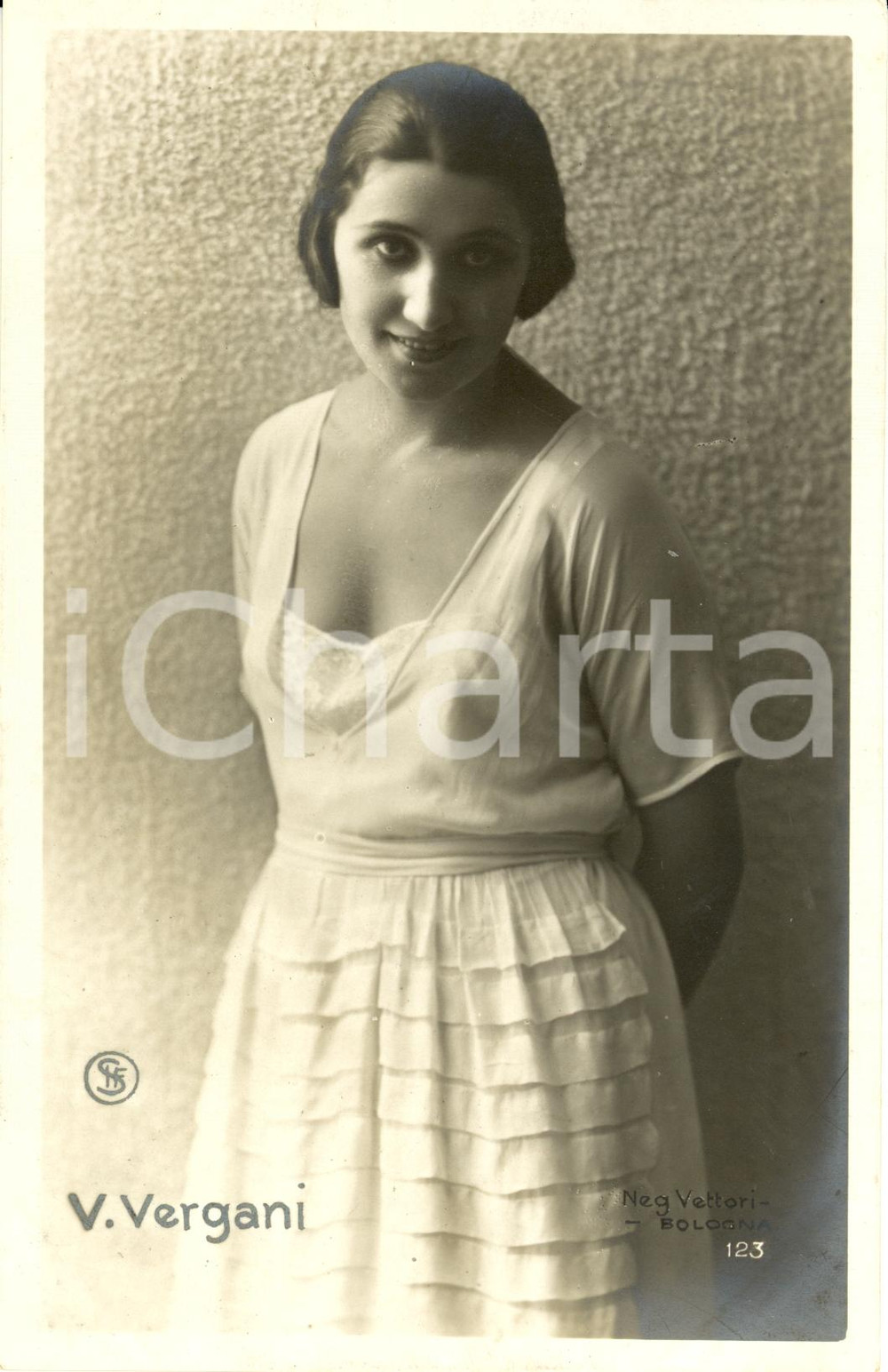 Cartolina originale da collezione 1930 ca Fotoritratto dell attrice VERA VERGANI Cartolina FP NV 1