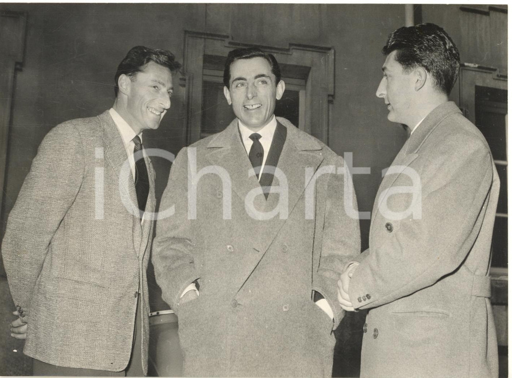 1956 TORINO Presentazione squadra CARPANO-COPPI - Ferdi KUBLER Fausto COPPI