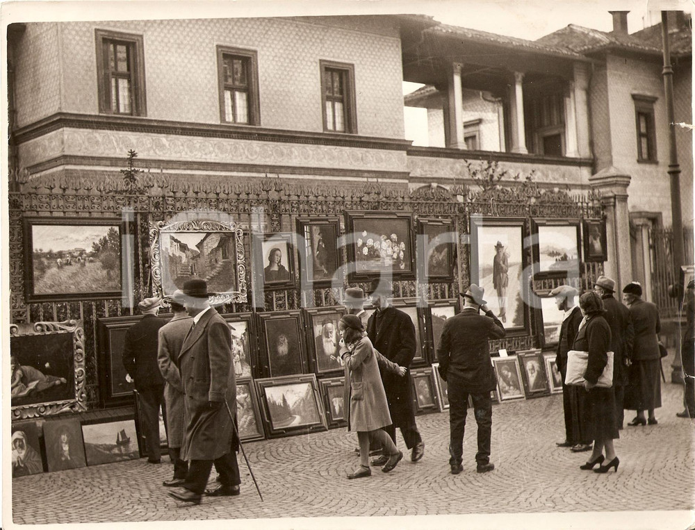 Fotografia d'epoca originale 1936 MILANO Mercante quadri O BEI O BEI SANT'AMBROGIO 1
