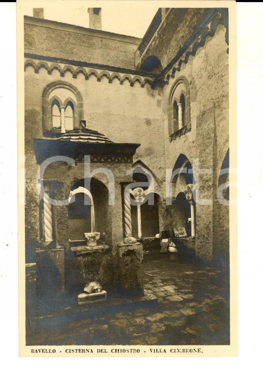 Cartolina originale da collezione 1931 RAVELLO SA Cisterna del Chiostro  VILLA CIMBRONE Cartolina FP VG 1
