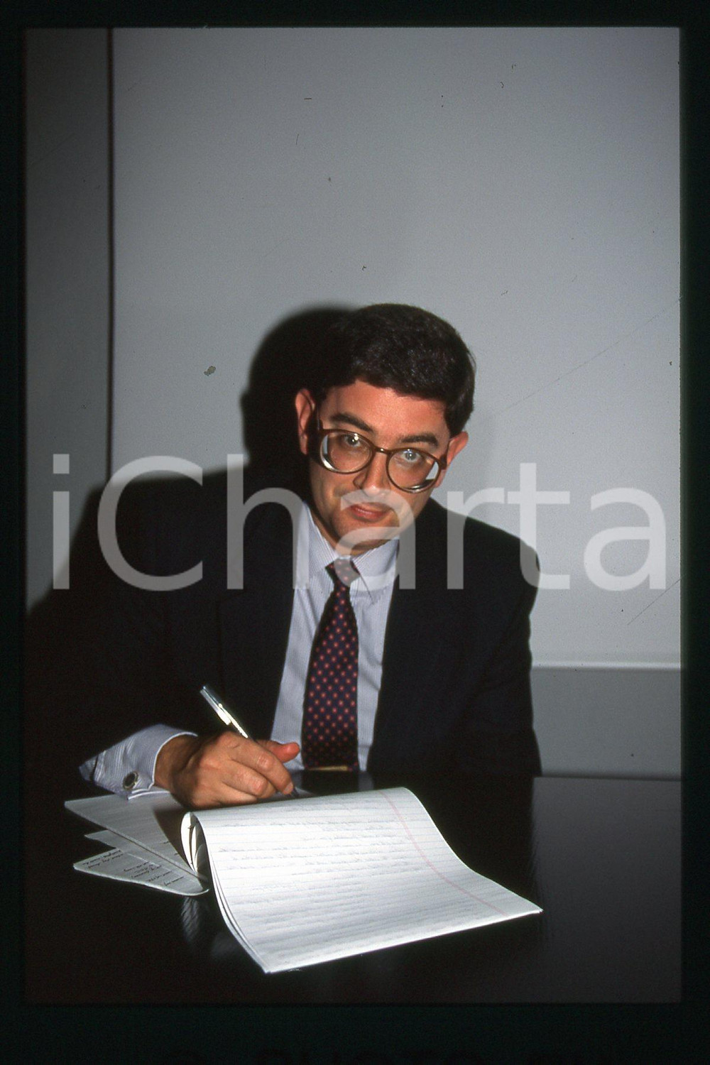 35mm vintage slide* 1990 ca ITALIA George WEIGEL Scrittore americano (2)