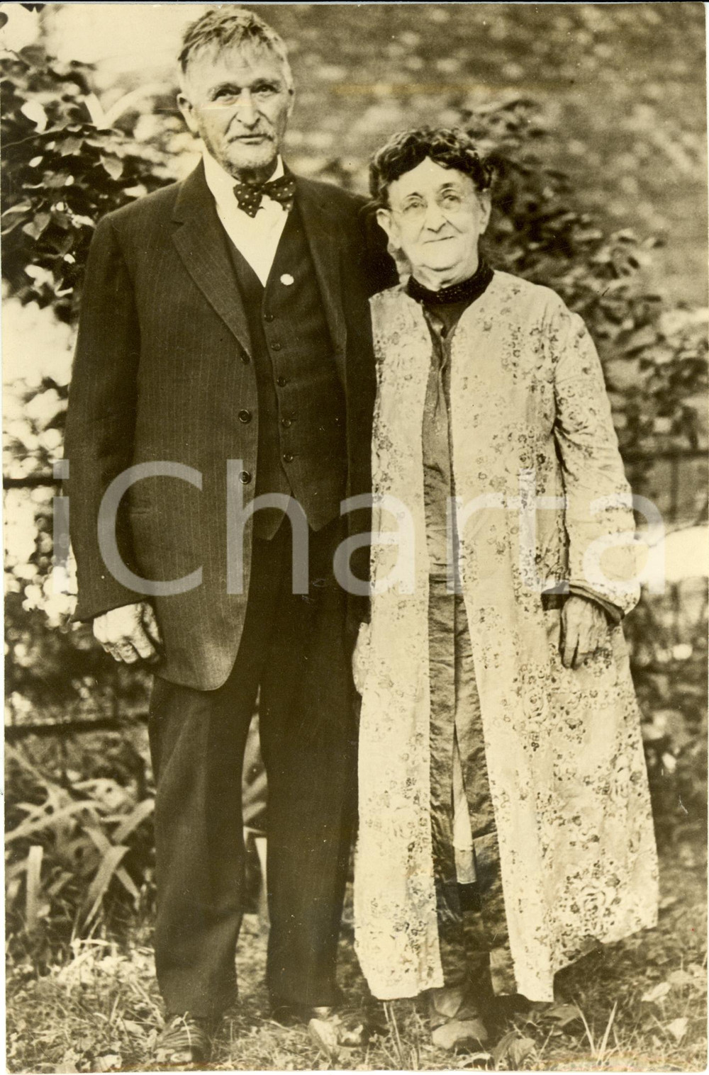 Fotografia d epoca originale 1931 USA Norville WILLIAMS e Emma MARTIN si risposano dopo divorzio a 80 anni 1