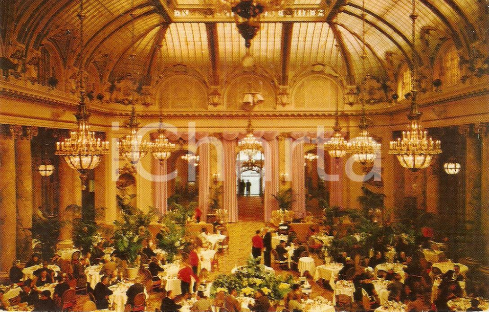 Cartolina originale da collezione 1970 ca SAN FRANCISCO USA Dinner at SHERATON PALACE Cartolina VINTAGE 1