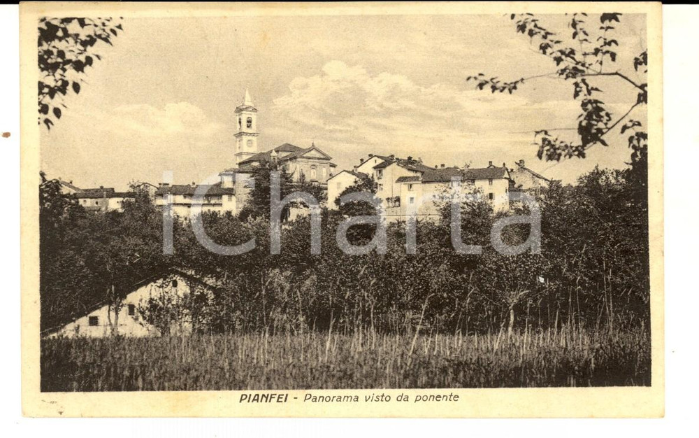 Cartolina originale da collezione 1930 PIANFEI CN Panorama visto da ponente Cartolina postale FP VG 1