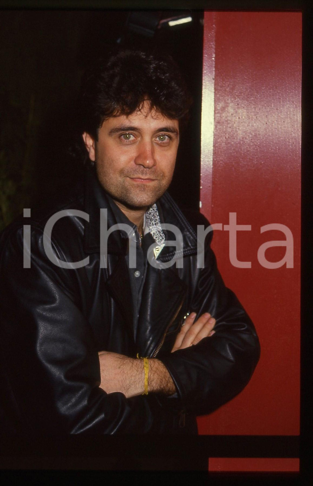 Fotografia d epoca originale 35mm vintage slide 1985 ca MUSICA Riccardo AZZURRI Ritratto del cantante 2 1