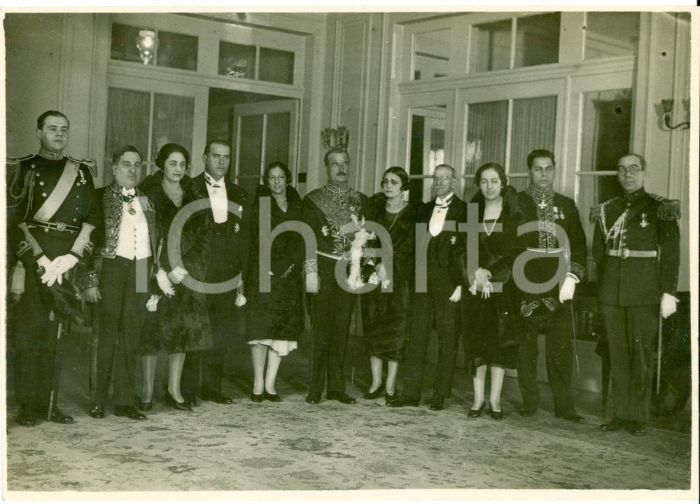 Fotografia d epoca originale 1928 ROMA Pedro MANINI RIOS e missione URUGUAY al QUIRINALE Fotografia 1