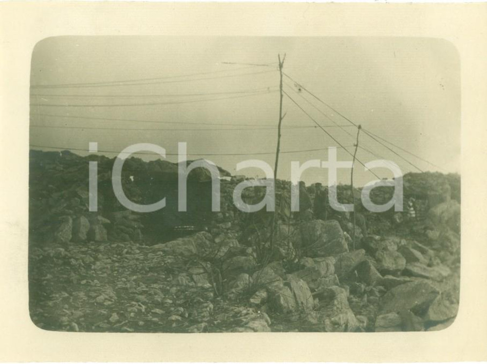 Fotografia d epoca originale 1918 MONTE BOSCHINI VI WW1 Soldati all osservatorio di artiglieria Foto 11 x 8 1