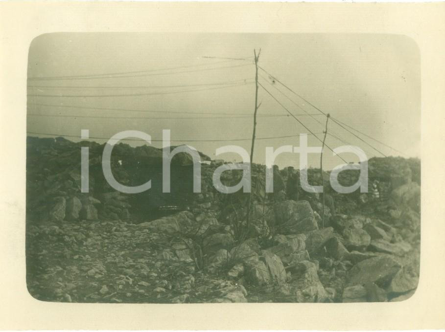 Fotografia d epoca originale 1918 MONTE BOSCHINI VI WW1 Soldati all osservatorio di artiglieria Foto 11 x 8 1