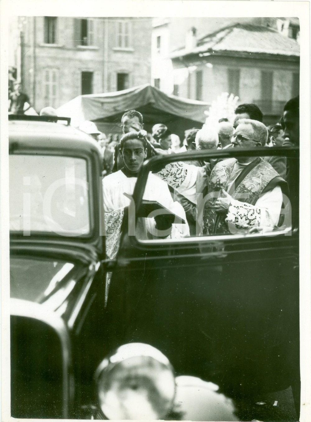 Fotografia d epoca originale 1939 MILANO Benedizione automobili alla festa di SAN CRISTOFORO Fotografia 1