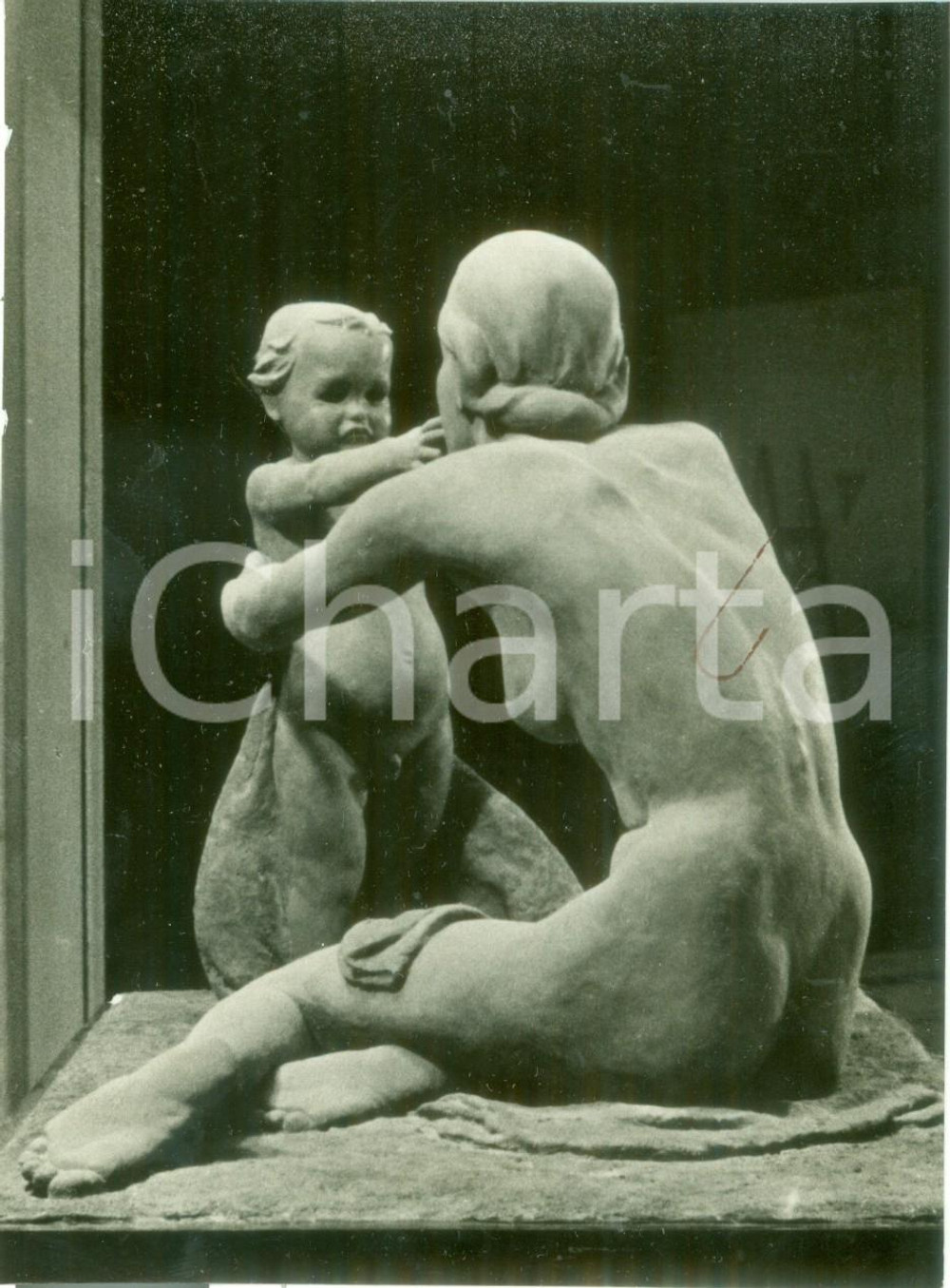 Fotografia d epoca originale 1935 ROMA Scultura di Luigi ORESTANO esposta ai Littoriali del GUF Fotografia 1