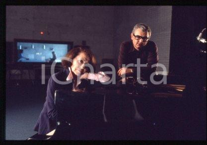 35mm vintage slide* 1980 ca ITALY pianist musician Pino CALVI in the studio (10)