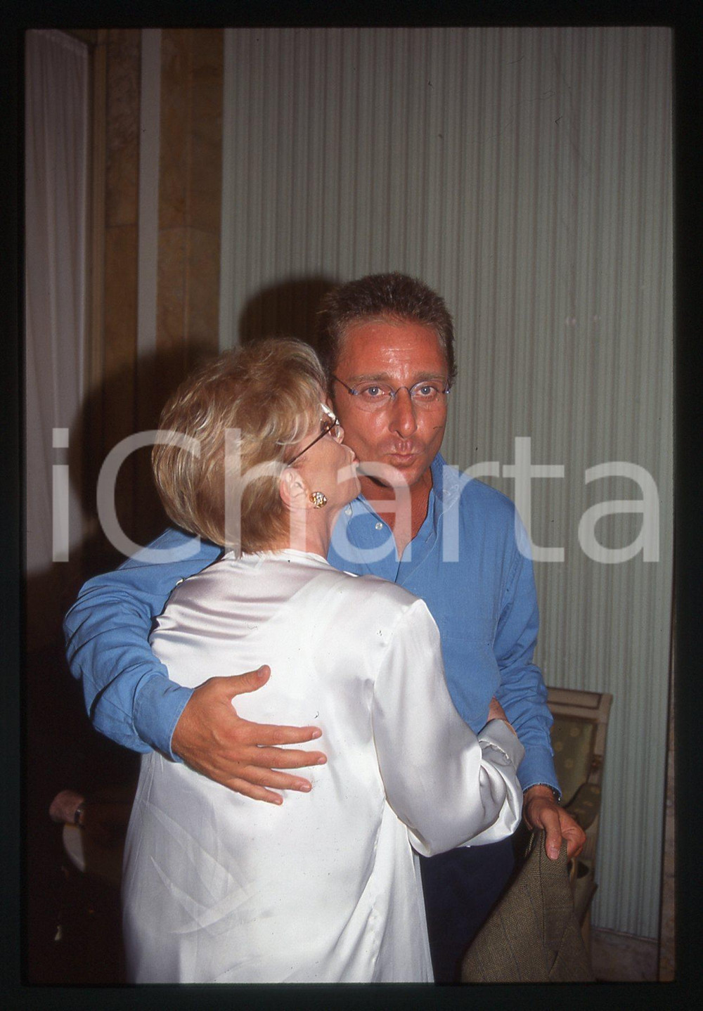 35mm vintage slide* 1996 COSTUME Delia SCALA e Paolo BONOLIS  Ritratto 1