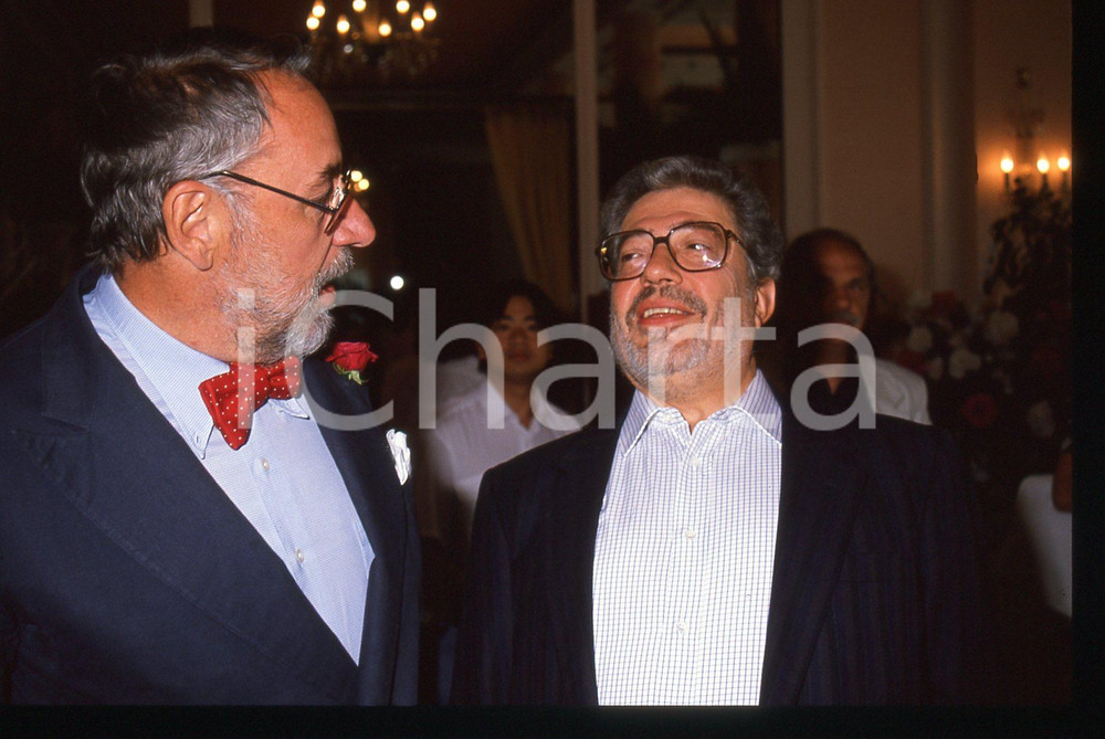 35mm vintage slide* 1987 CANNES Philippe NOIRET Ettore SCOLA al Festival (4)
