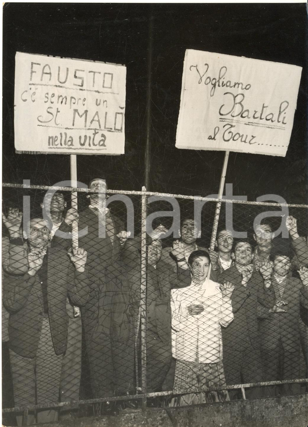 1953 CICLISMO Velodromo PAVIA Cartelli pro Gino BARTALI al Tour de France *Foto