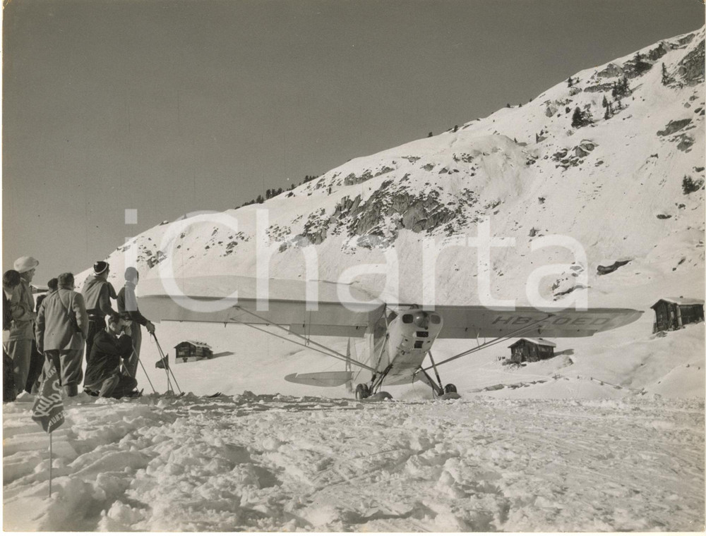 1955 RIEDERALP (CH) Il PIPER di Hermann GEIGER per il soccorso alpino *Foto