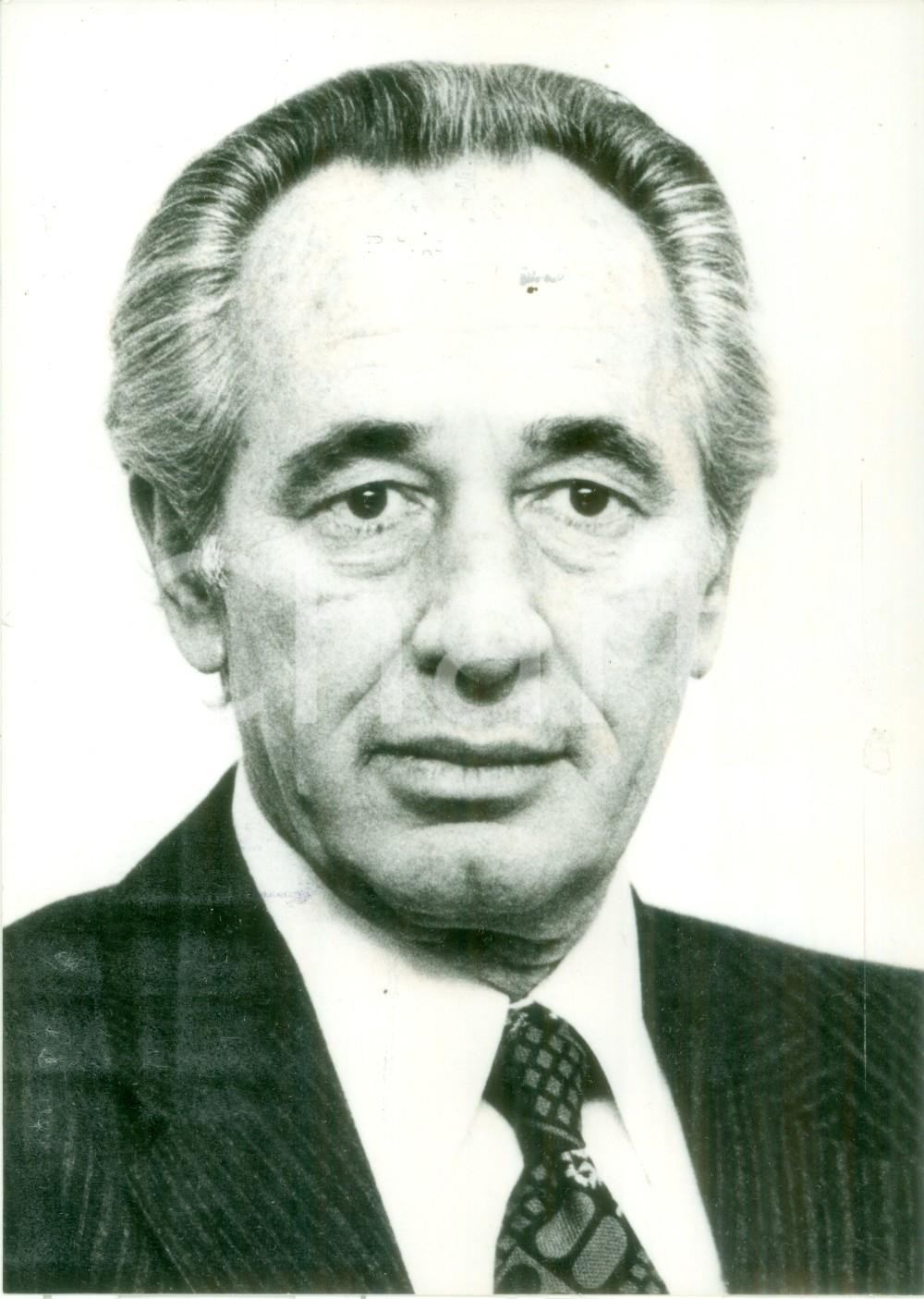 Fotografia d epoca originale 1980 ISRAELE Shimon PERES rieletto alla testa del Partito laburista Fotografia 1