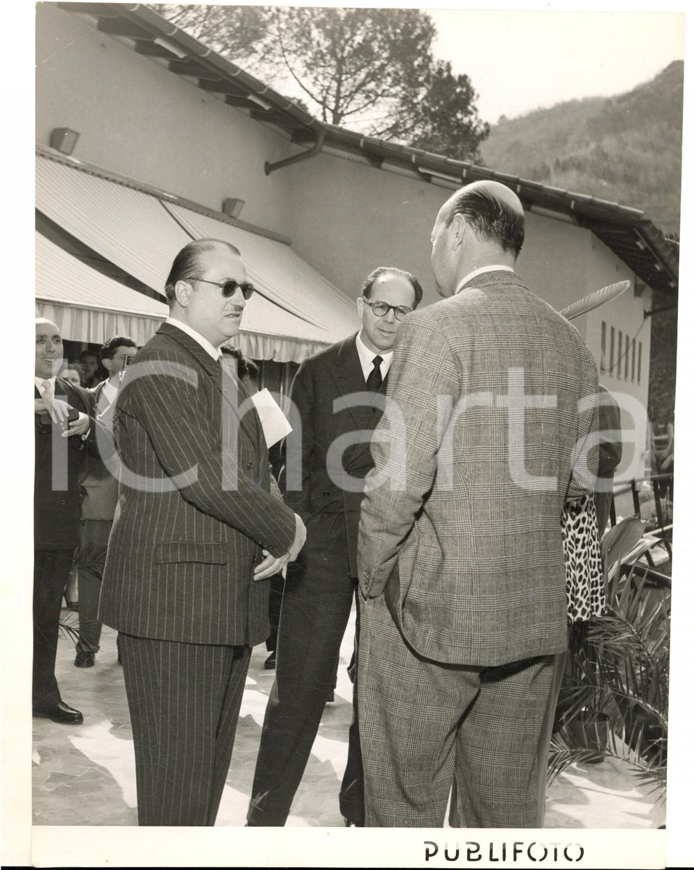 1953 PORTOFINO Inaugurazione nuovo ripetitore RAI- Autorità - Foto 18x24 cm