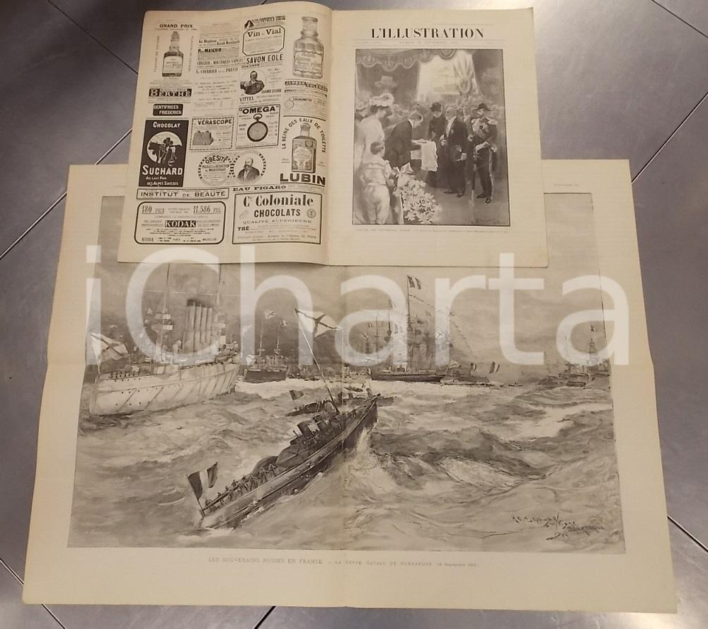 Giornale, rivista storica 1901 L ILLUSTRATION ArrivÃ©e des Souverains Russes con POSTER CENTRALE 1