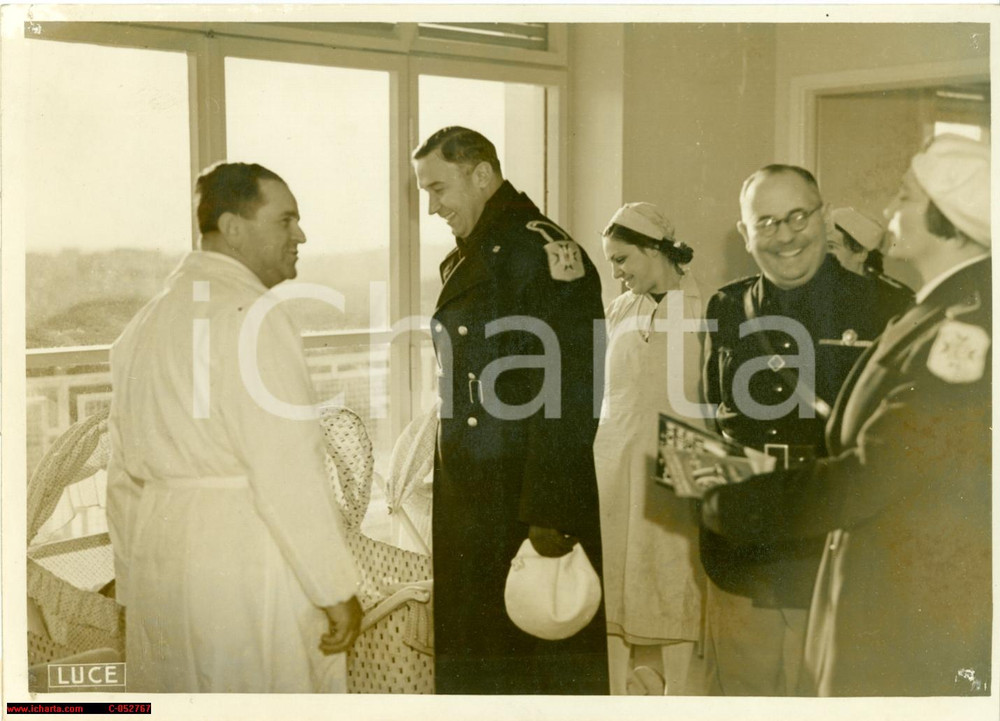 Fotografia d epoca originale 1940 MONTEROTONDO RM Teofil SIDOROVICI visita l asilo 1