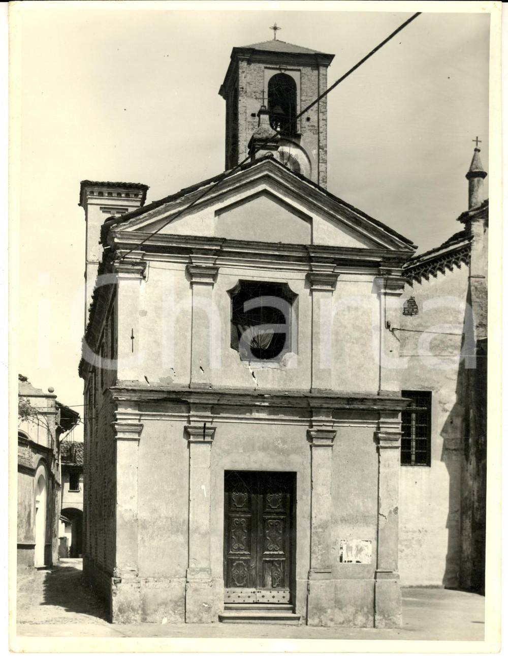 Fotografia d epoca originale 1970 ca AREA TORINESE Una chiesa in rovina Foto artistica HAUS 18x24 cm 1