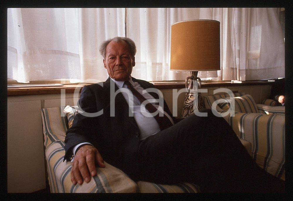 35mm vintage slide*1989 VIAREGGIO Willy BRANDT presenta "My life in politics" 42