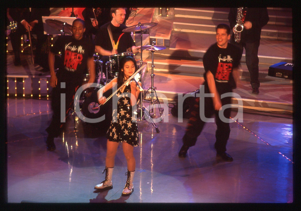 35mm vintage slide* 1996 FESTIVAL SANREMO - Vanessa MAE (15)