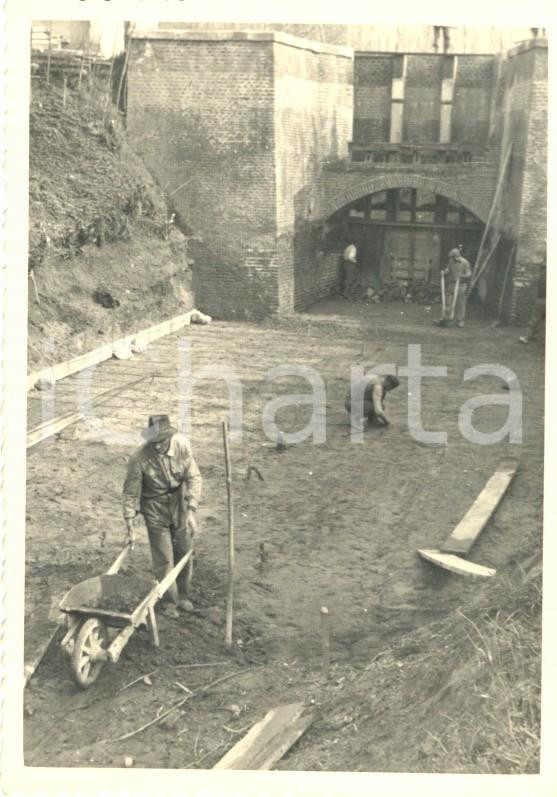 Fotografia d epoca originale 1956 ZINASCO PV Lavori in difesa del CANAROLO Impresa GALANDINI Foto 7x10 3 1