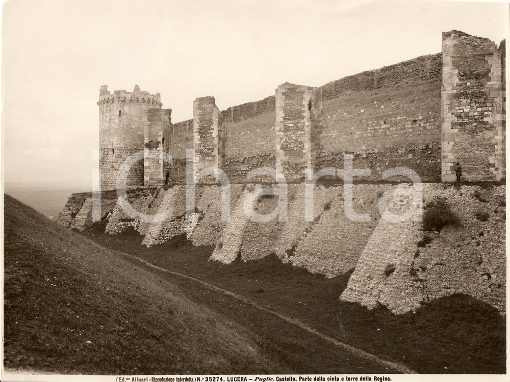 Fotografia d'epoca originale 1939 LUCERA (FG) Torre della Regina alla Fortezza Sveva 1