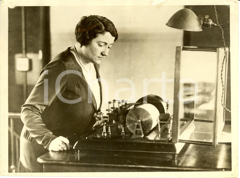 Fotografia d epoca originale 1930 ca ALBANY USA Catherine THACHER Director Aviation Weather Bureau Photo 1