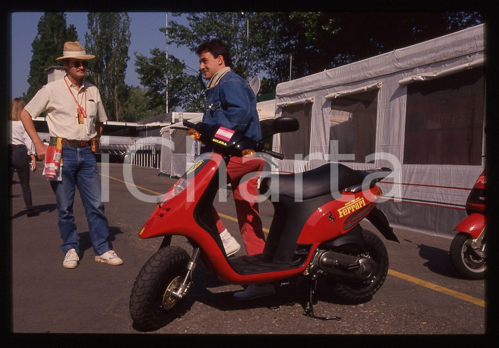 35mm vintage slide* 1995 GP SAN MARINO Jean ALESI su GILERA NTT - FERRARI 2