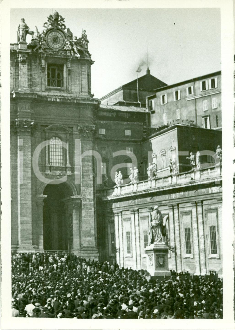 Fotografia d epoca originale 1939 ROMA Prima fumata nera Conclave per PIO XII Fotografia 1