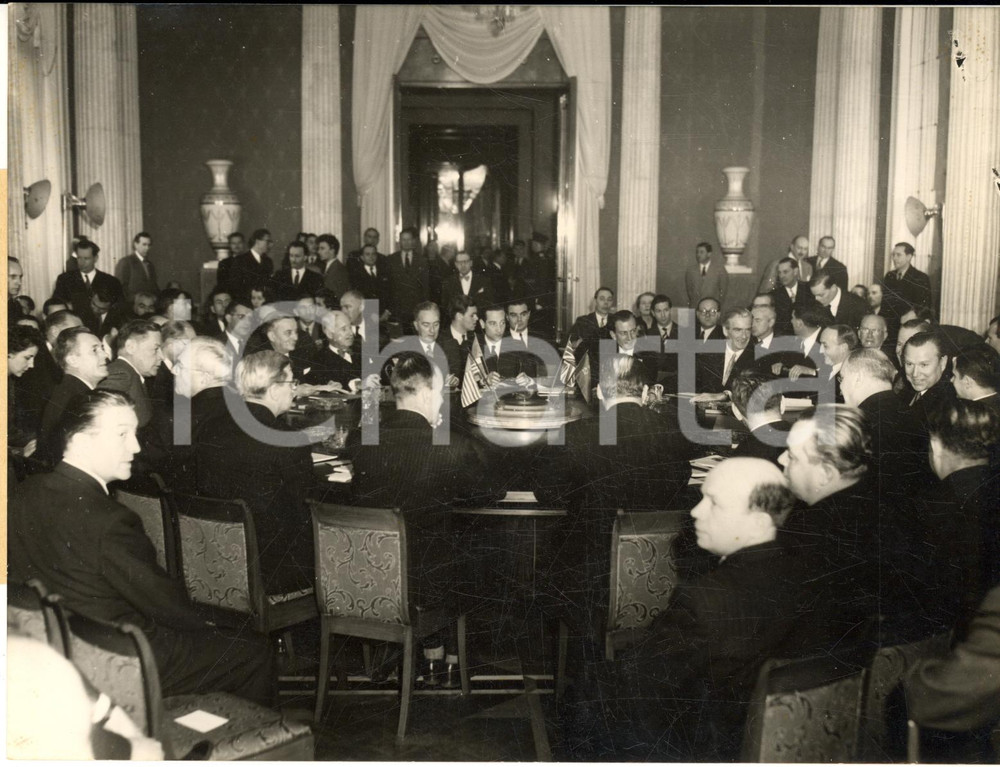 1954 BERLIN CONFERENCE Representatives of the four nations in Soviet embassy