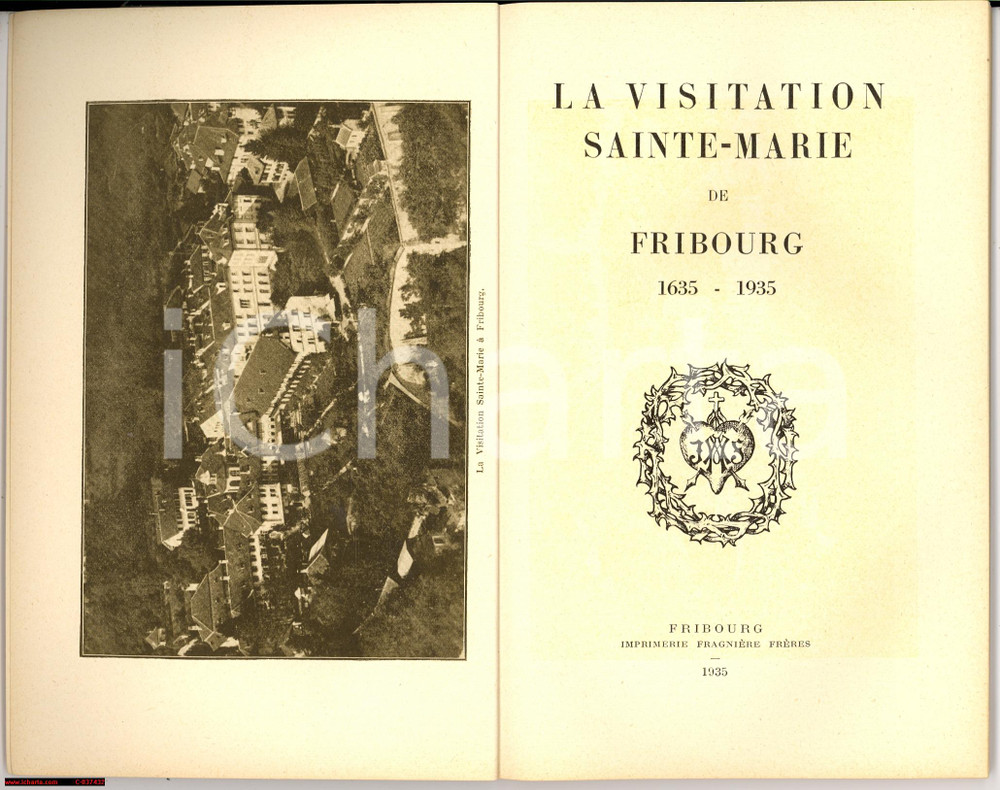 Libro, pubblicazione d epoca 1935 FRIBOURG CH La Visitation SAINTEMARIE 16351935 1