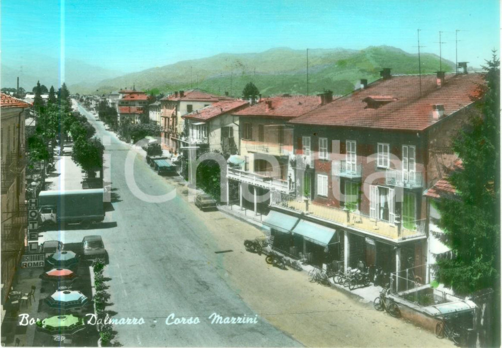 Cartolina originale da collezione 1970 ca BORGO SAN DALMAZZO CN Corso MAZZINI Cartolina VINTAGE FG NV 1