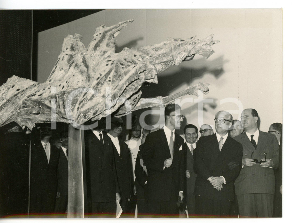 1957 TRIENNALE DI MILANO Giovanni GRONCHI alla cerimonia di apertura *Foto 18x13
