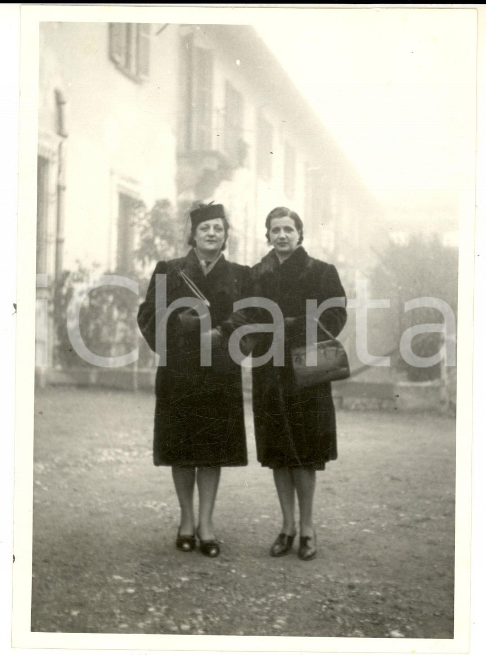 Fotografia d epoca originale 1946 CORNAREDO 1°Convegno GinnicoPompieristico MAIM  Signore MORANDINI e POZZI 1