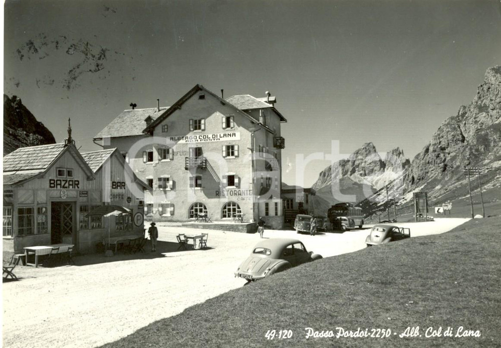 Cartolina originale da collezione 1961 LIVINALLONGO DEL COL DI LANA (BL) Albergo Alla Posta Passo PORDOI Cartolina 1