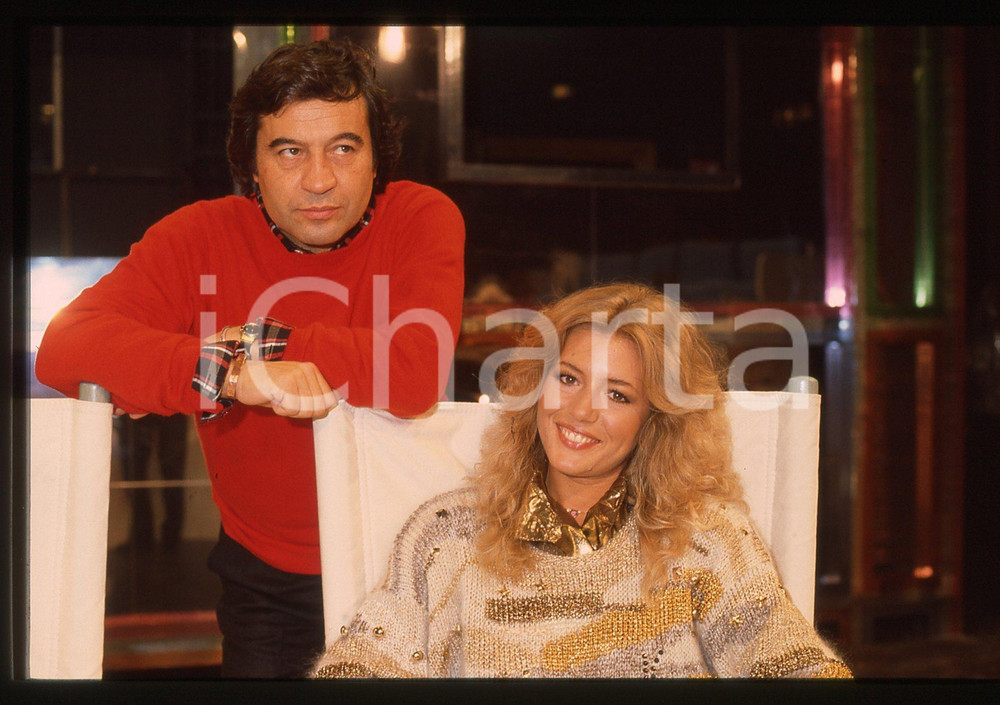 35mm vintage slide* 1983 RAI 1 TEST - Patricia PILCHARD e Fred BONGUSTO