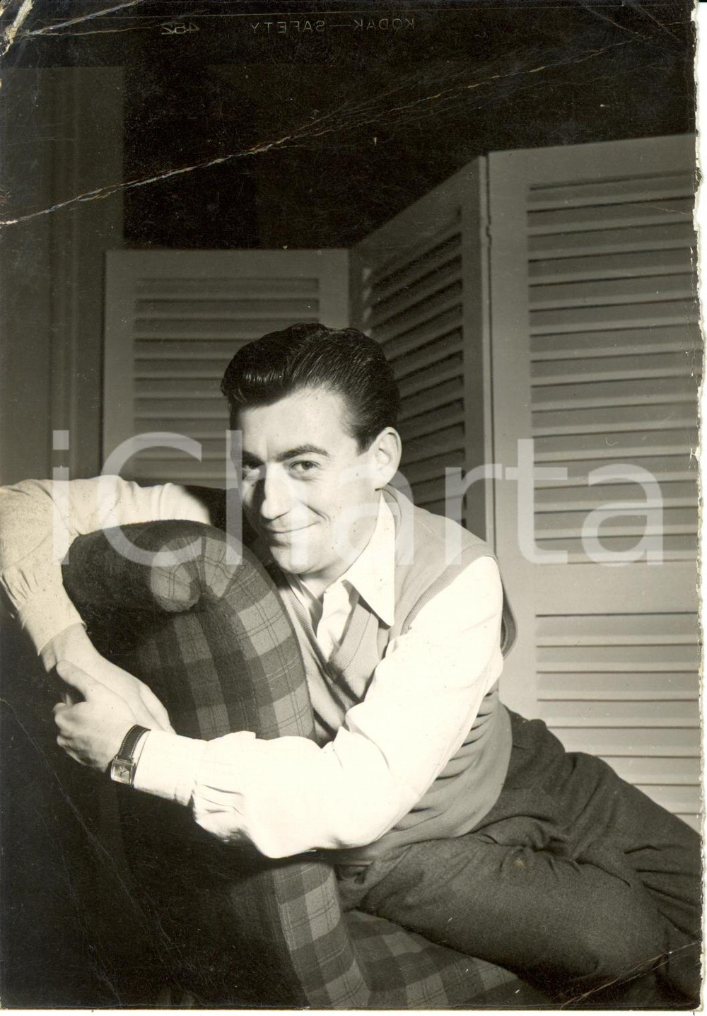 Fotografia d epoca originale 1953 PARIS FranÃ§ois PERIER attore Ritratto Fotografia DANNEGGIATA 1
