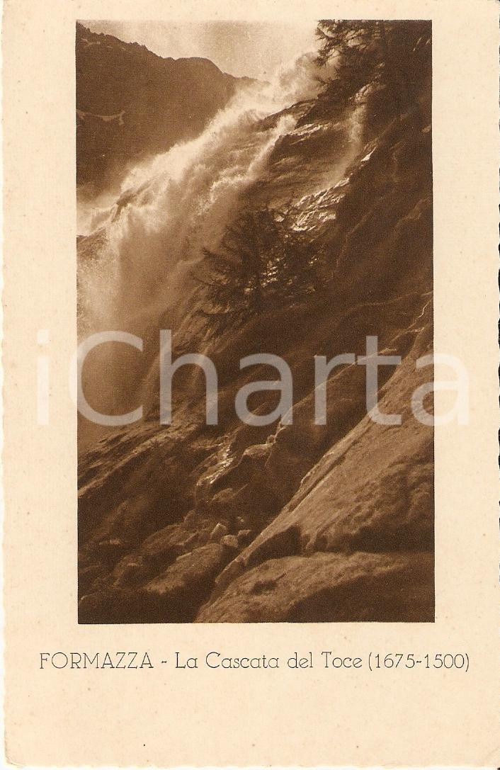 Cartolina originale da collezione 1920 ca. FORMAZZA VCO CASCATA DEL TOCE Albergo La Cascata del Toce FP NV 1